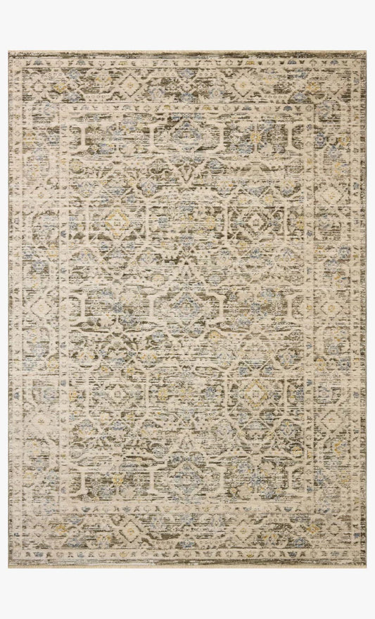 Clarisse Collection Olive/Ivory - 7'10" Round