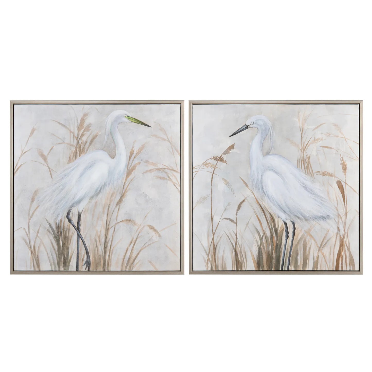 Beachin' Egrets Wall Art - Set of 2