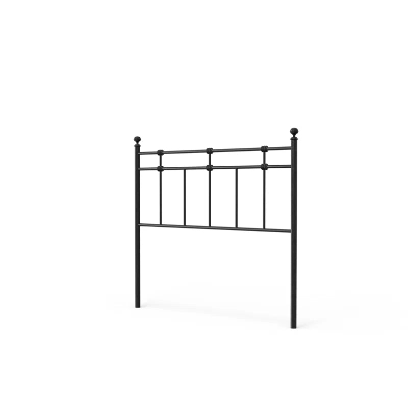 Matte Black Steel Spindle Headboard - Twin