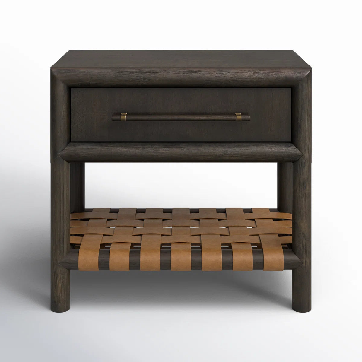 Drawer Leather Nightstand