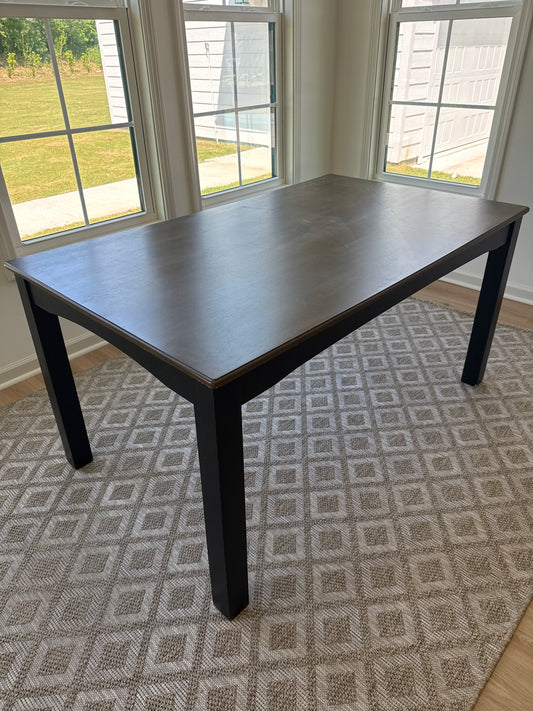 Black & Wood Dining Table