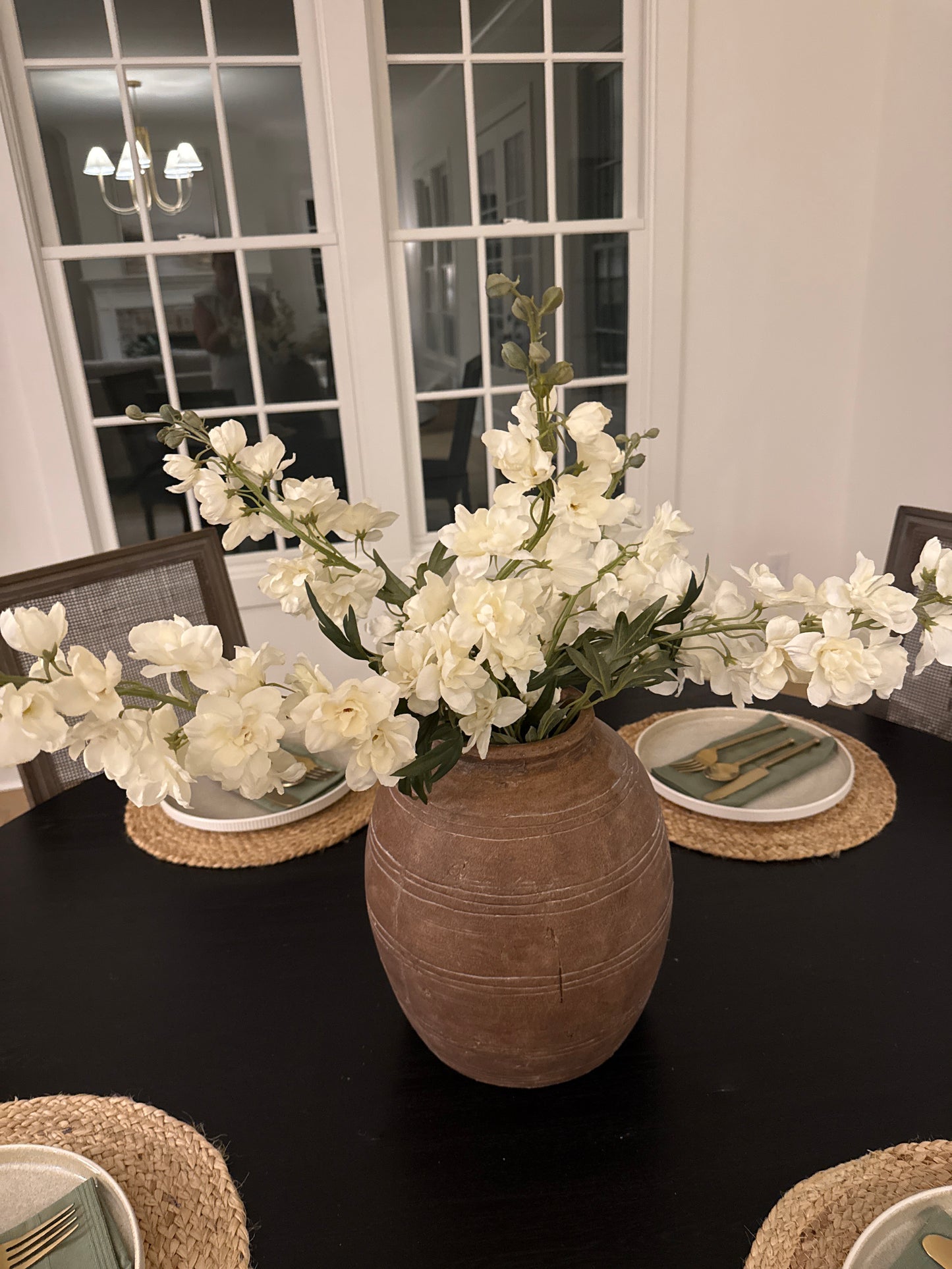 Blooming White Flower Stem
