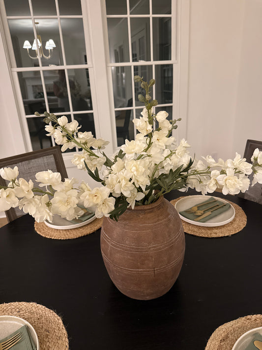 Blooming White Flower Stem