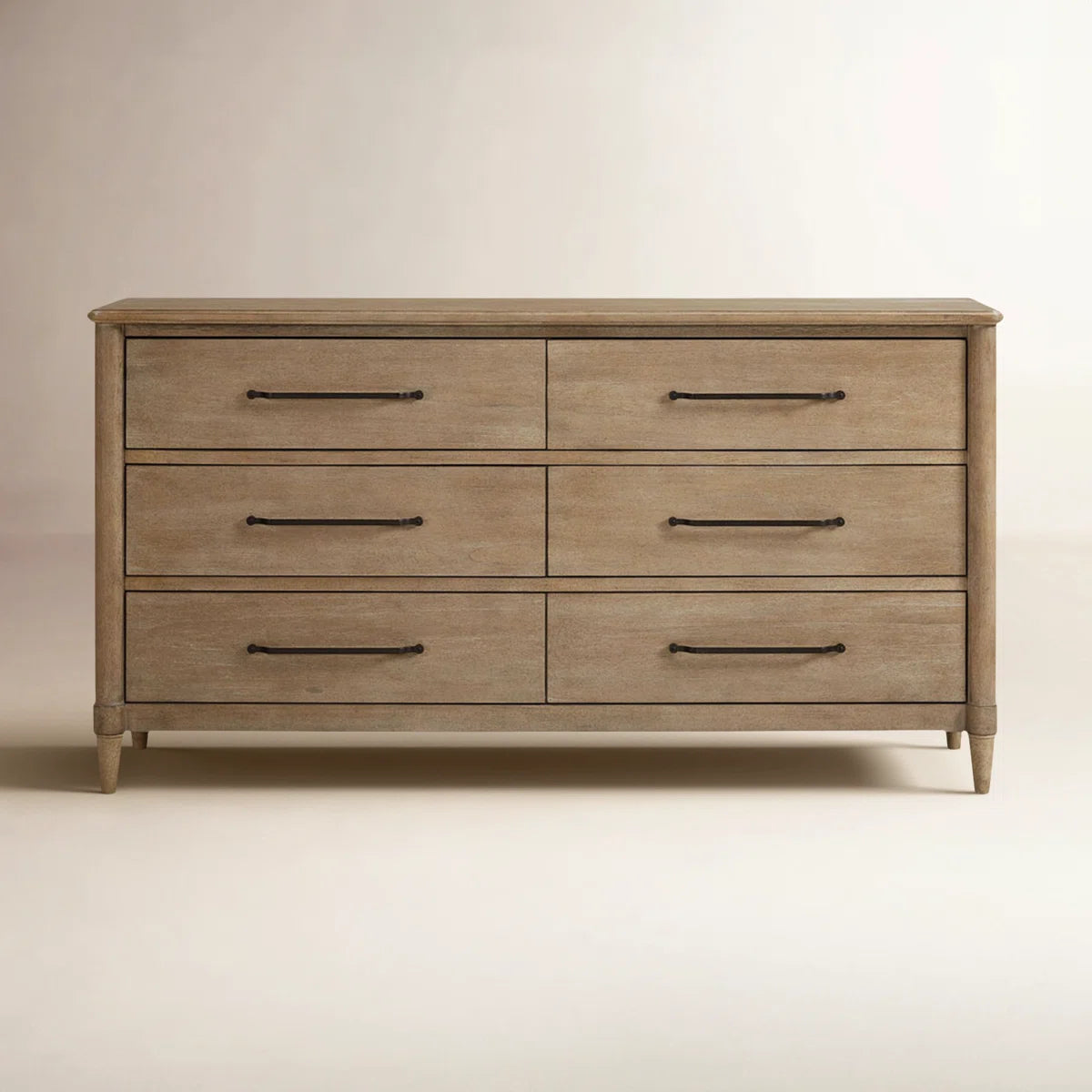 Dana Heights 6-Drawer Dresser – Sand Finish
