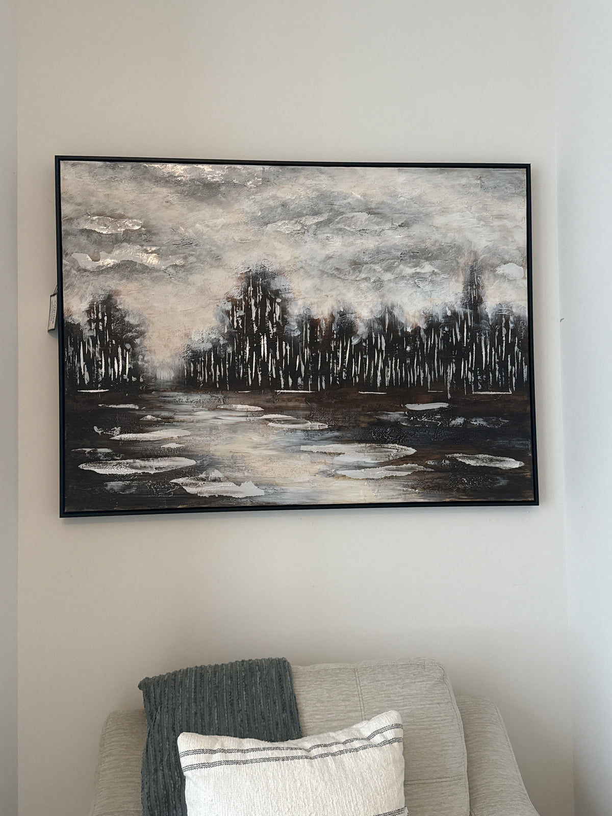 Moody Abstract Forest Canvas