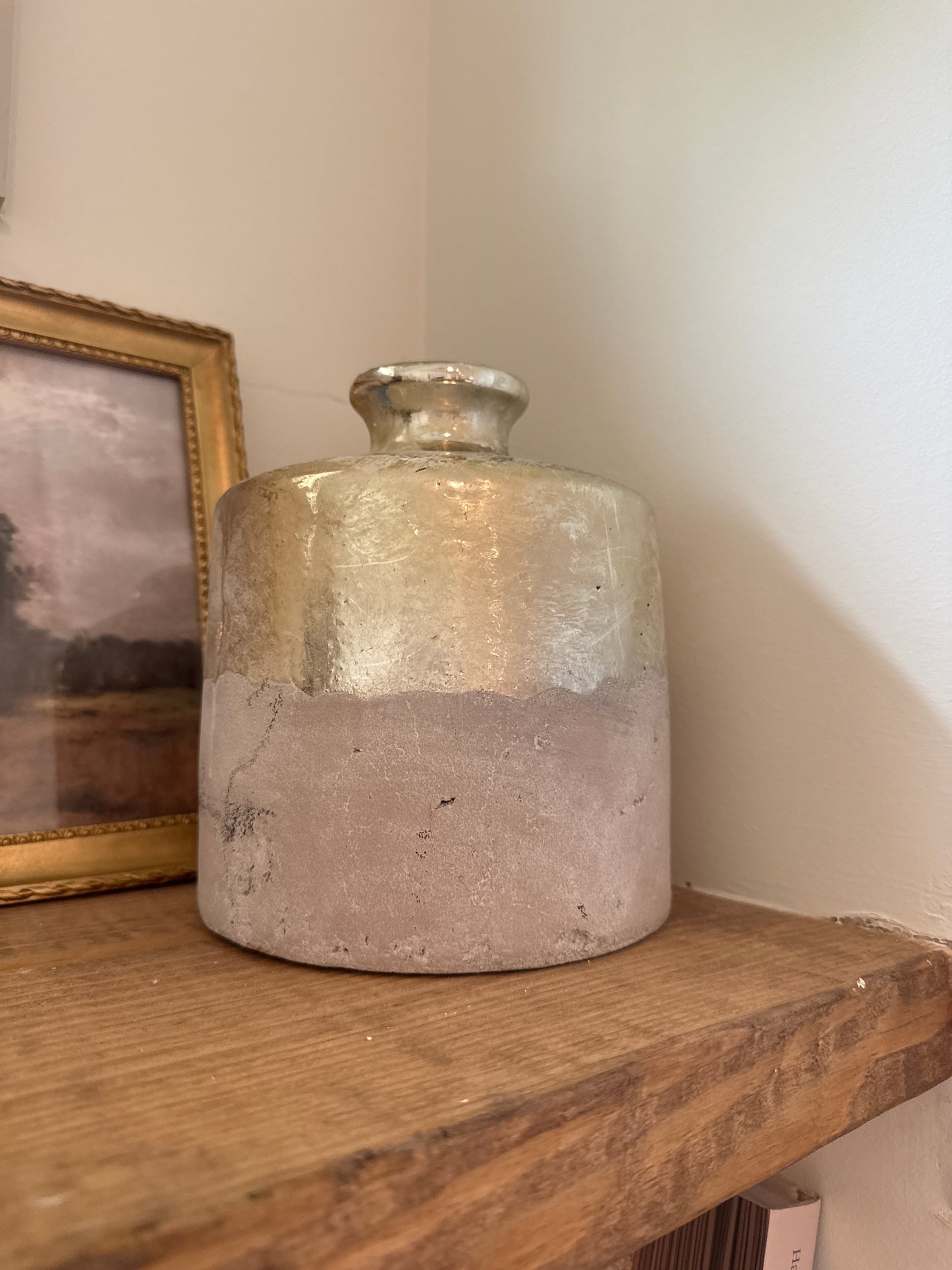 Gold + Concrete Vase