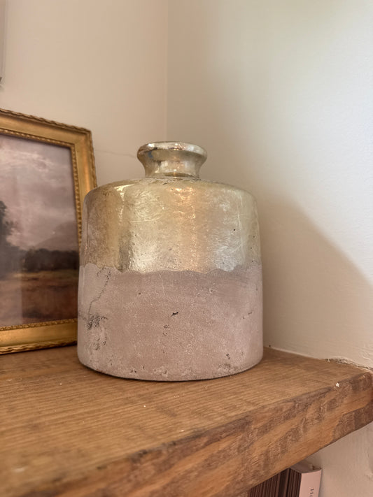 Gold + Concrete Vase