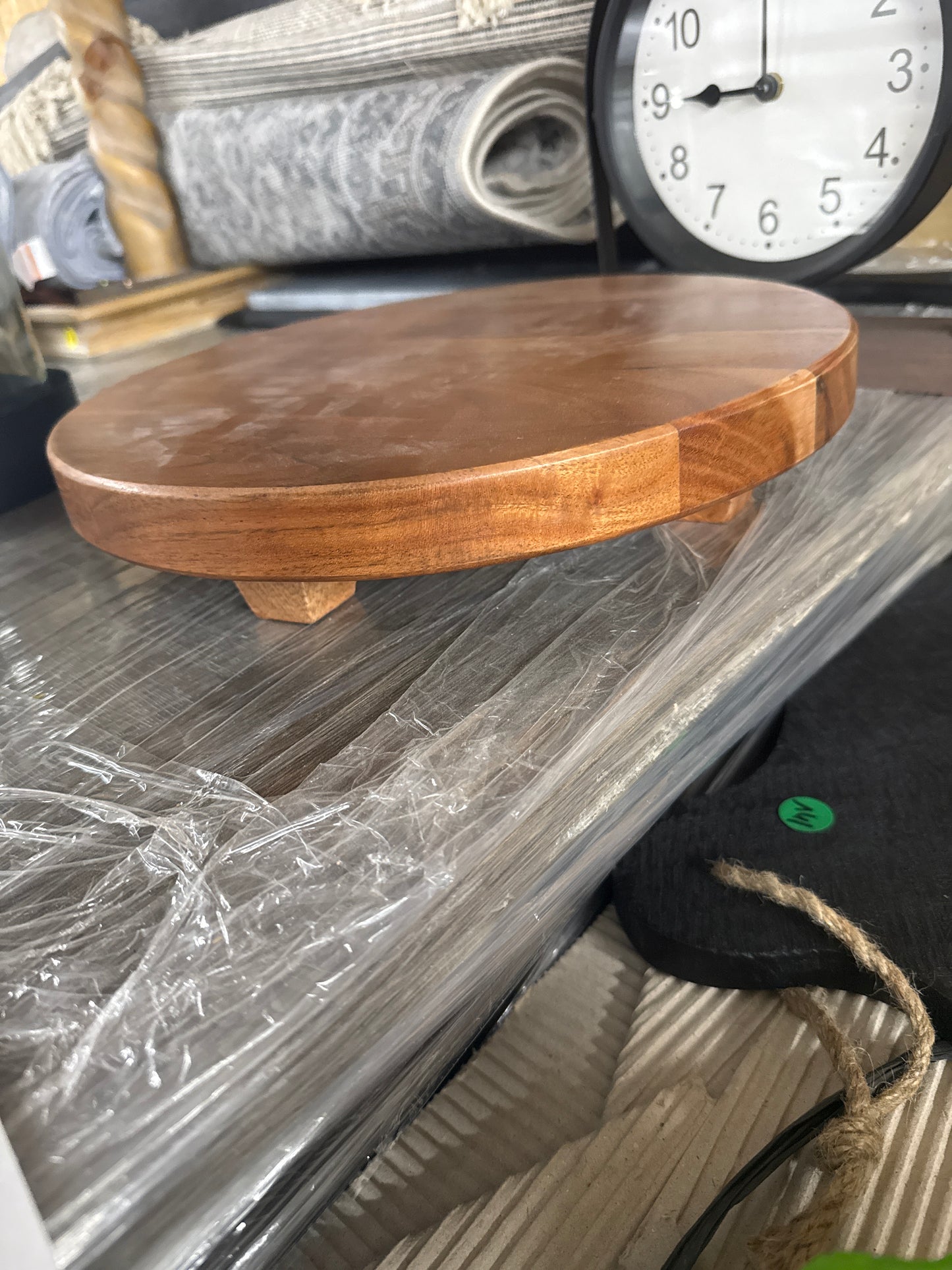 Oval Footed Wood Tray