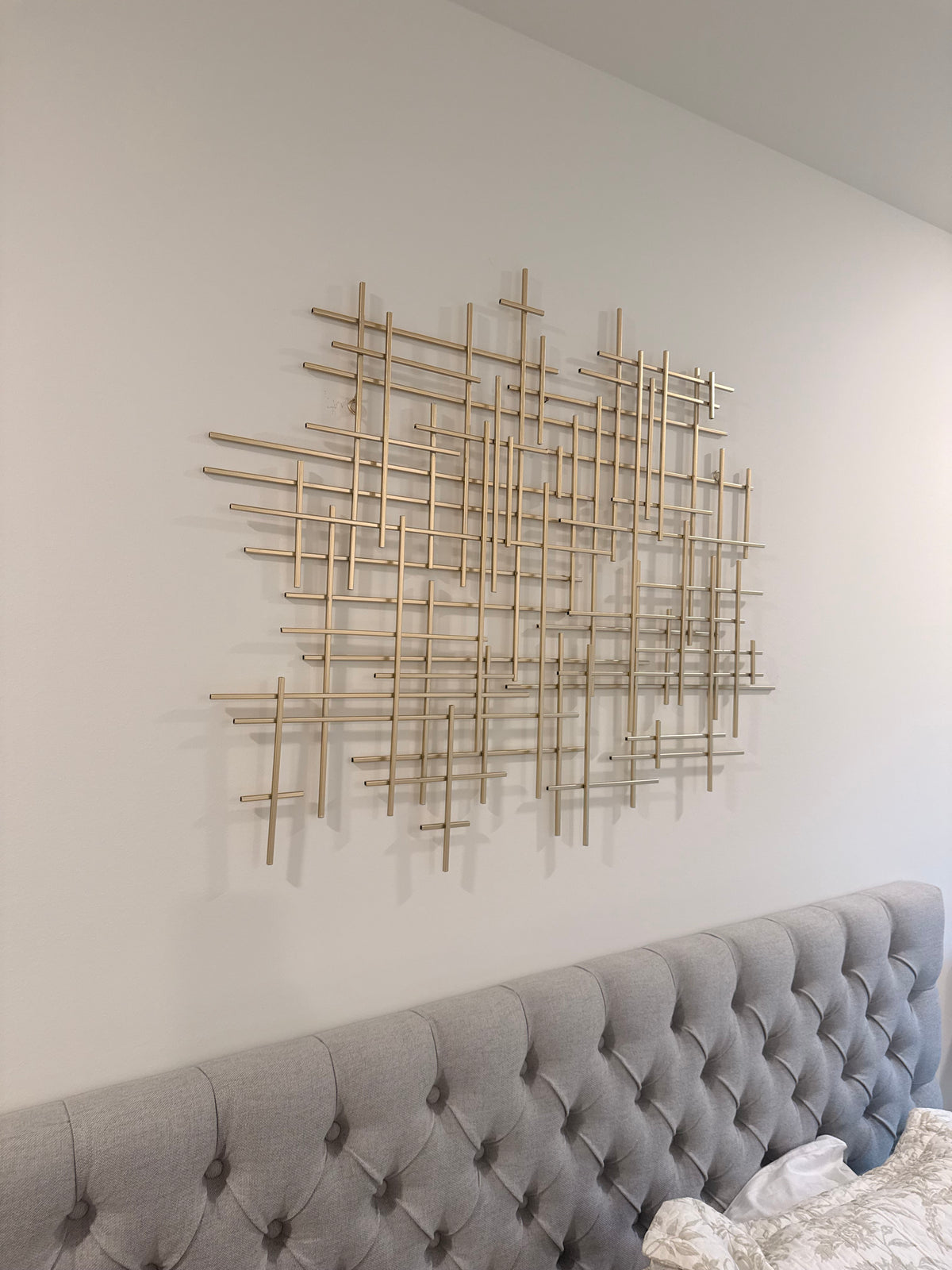 Gold Abstract Line Wall Art