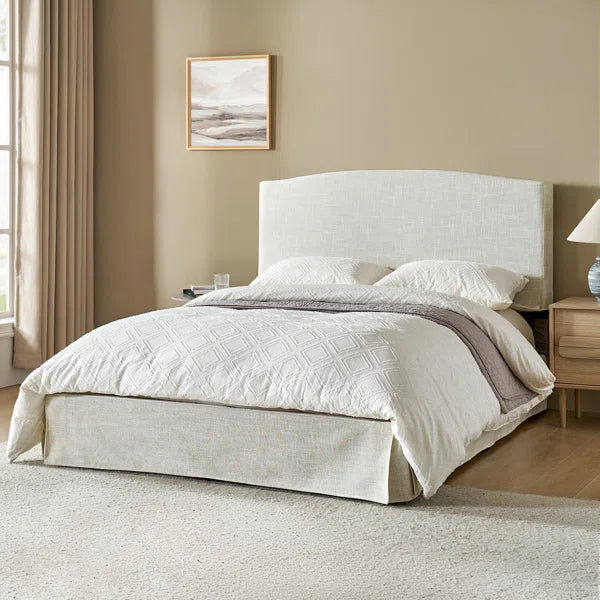 Finnin Modern Contemporary Justus Upholstered Platform Bed With Washable Slipcover