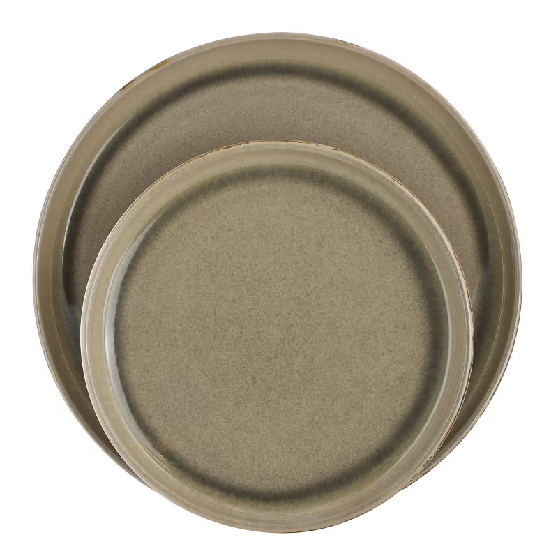 Brown Glazed Stoneware Salad Plate