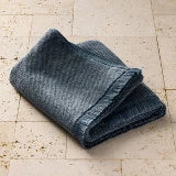 Organic Texture Bath Towel Mineral Blue