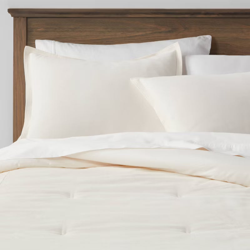 Cream Velvet King Sham