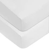 White Cotton Crib Sheet