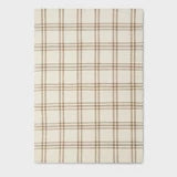 5'x7' Cottonwood Handwoven Plaid Wool/Cotton Area Rug Cream/Tan