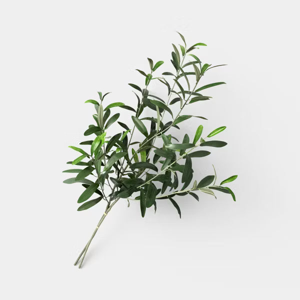 Artificial Olive Stem Leaf Spray