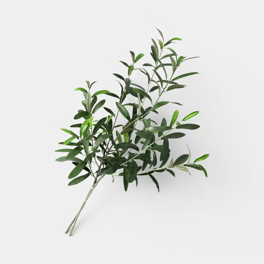 Artificial Olive Stem Leaf Spray