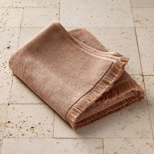 Organic Texture Bath Towel Clay