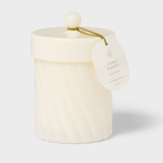 Lidded Amber Sunrise Jar Candle 12oz - Threshold™