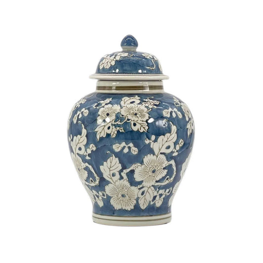 Blue Handmade Ceramic Ginger Jar