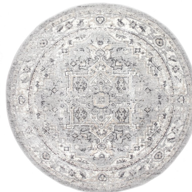 Grey Medallion Rug Round 6'