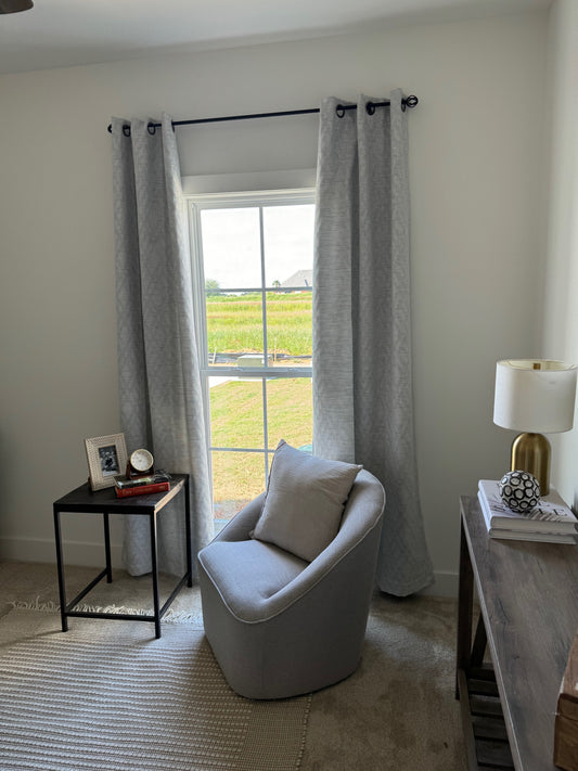 Light Grey Grommet Curtains