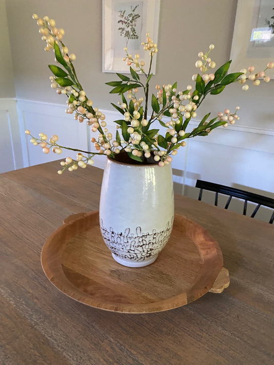 Oversized Round Wood Tray