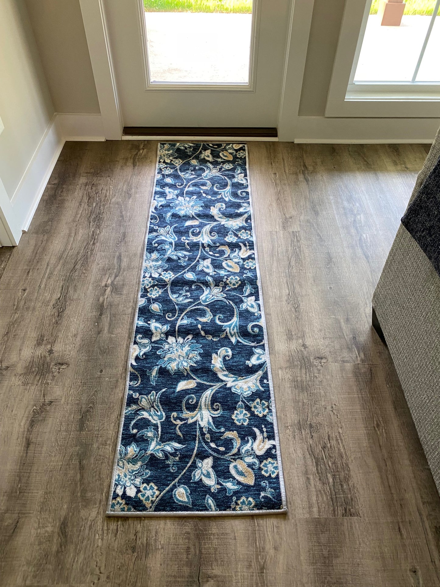 Blue Floral Runner