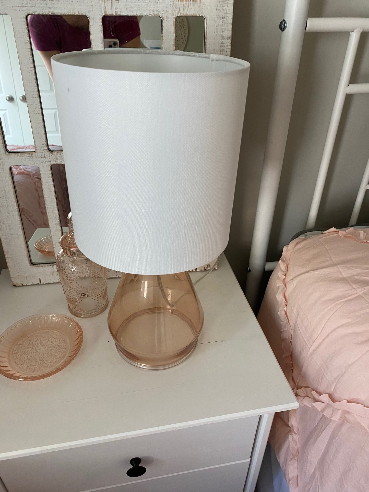 Blush Glass Lamp