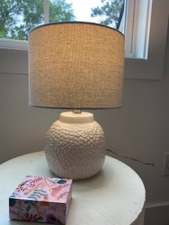 Mini White Patterned Lamp