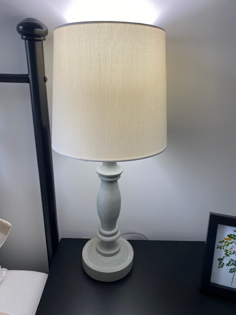 Gray Wooden Table Lamp - Set of 2