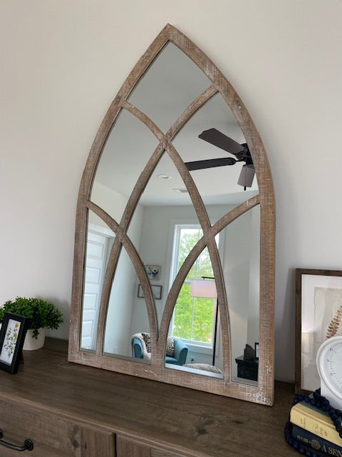 Wood Arch Mirror