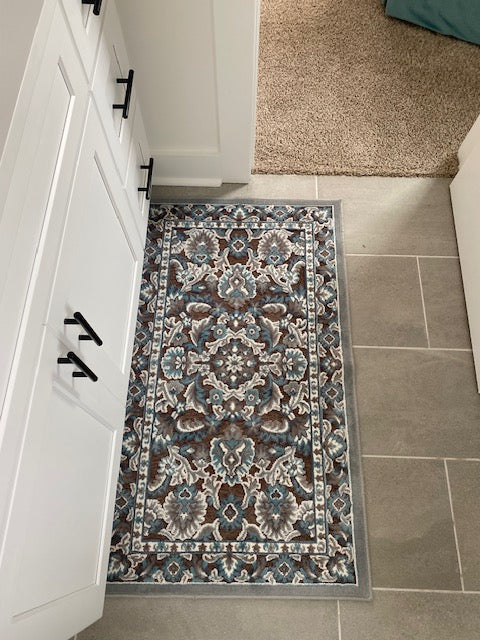 Brown and Turquoise Rug