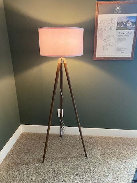 Wood Tripod Floor Lamp