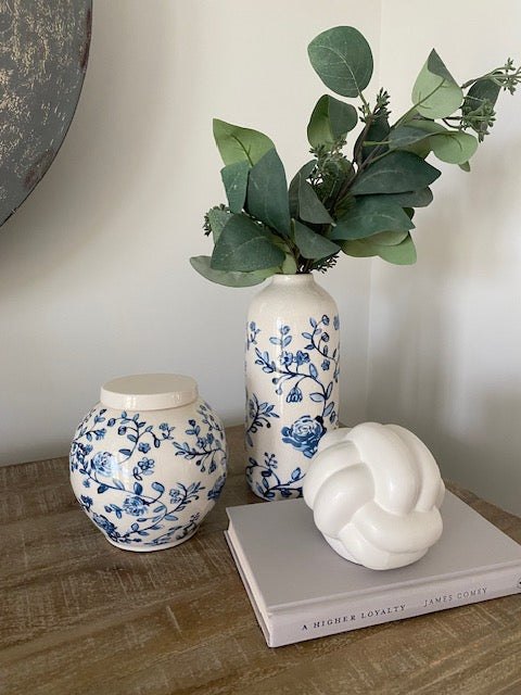 Blue and White Vases - Set of 2