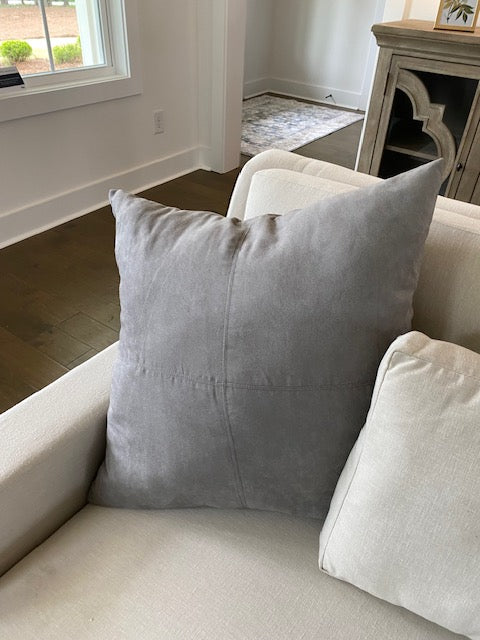 Gray Velvet Pillow