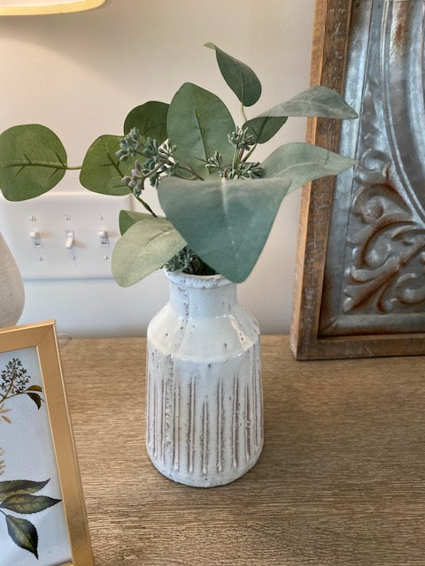 White Jug with Greenery