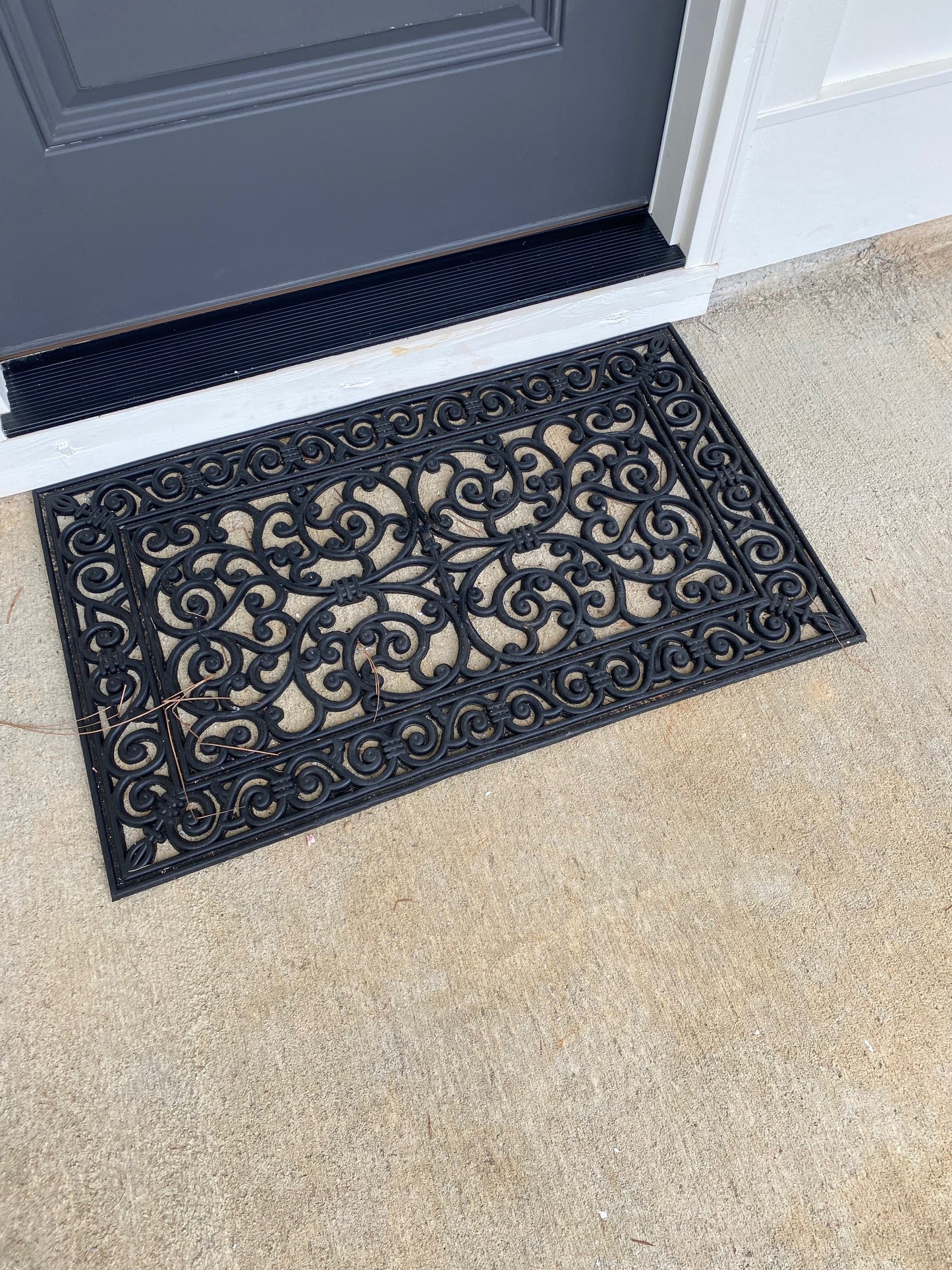 Black Rubber Oversized Doormat