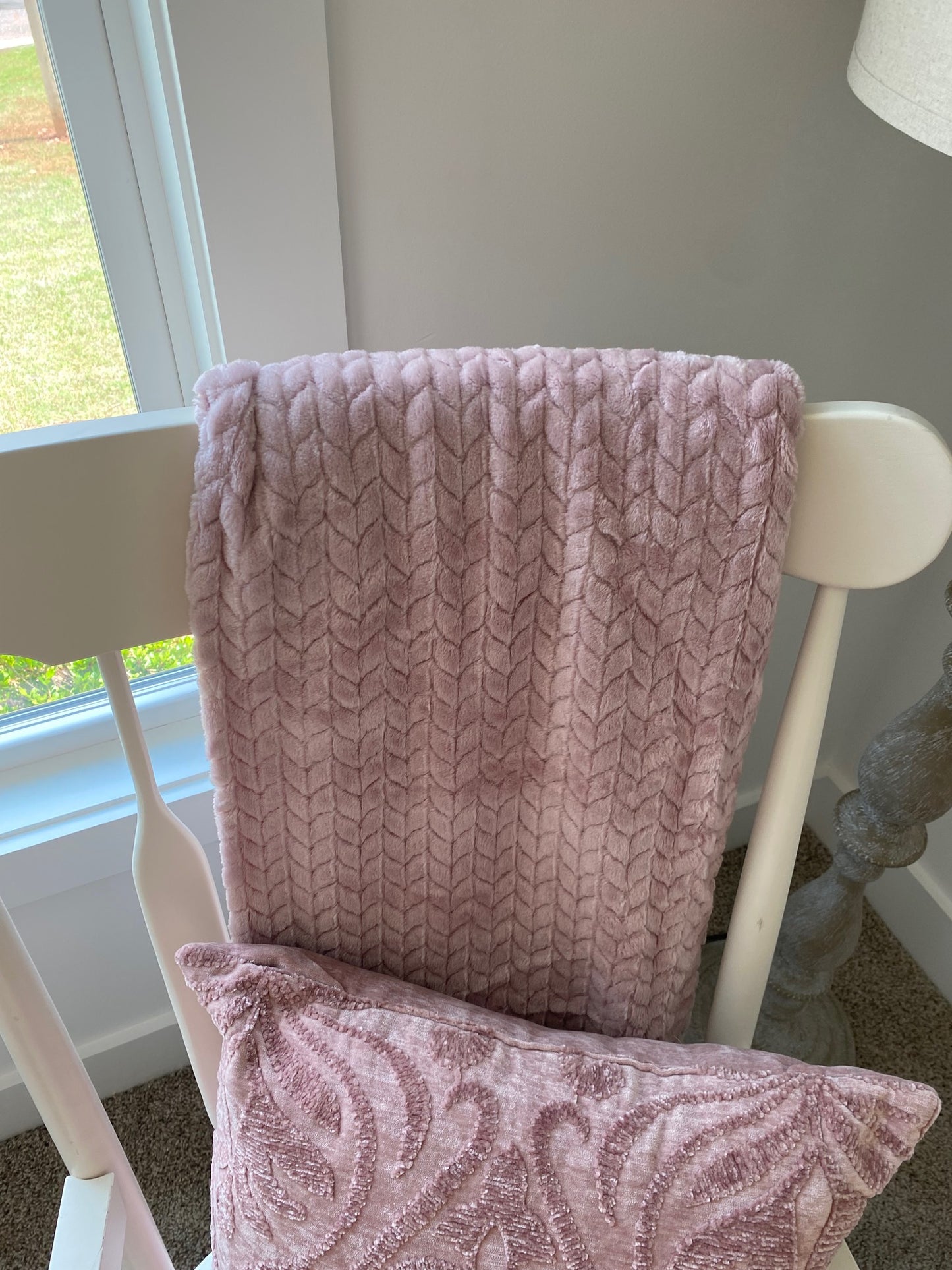 Mauve Velvet Throw Blanket