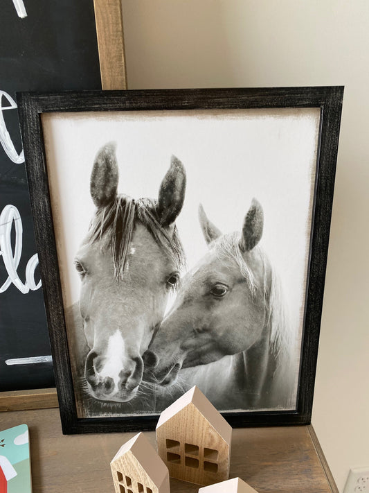 Black and White Horse Wall Art