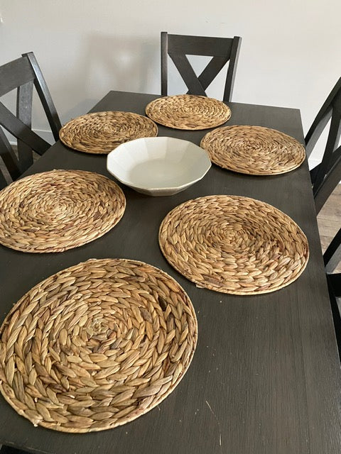 Round Wicker Placemats - Set of 6