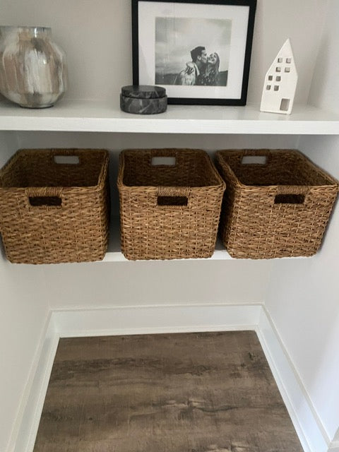 Rectangle Wicker Baskets - Set of 3