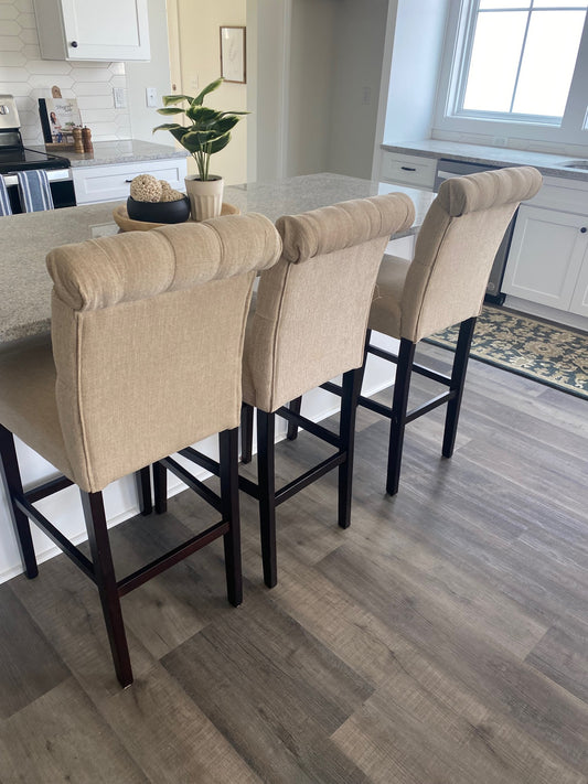 Taupe Upholstered Bar Stools