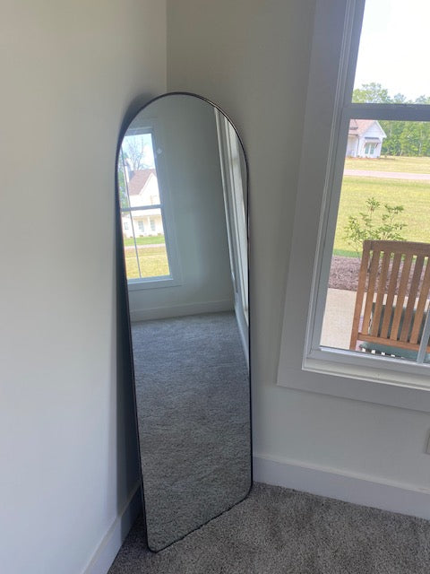 Black Arch Floor Mirror