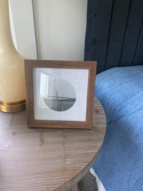 Square Wood Frame - Round Cutout