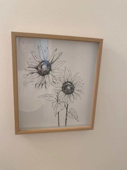 Sunflower Sketch Wall Art