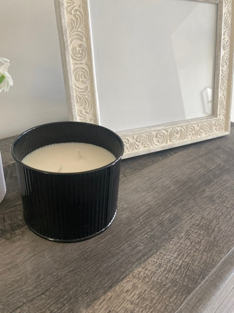 Black Metal Candle