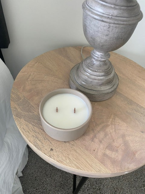 Large Taupe Candle