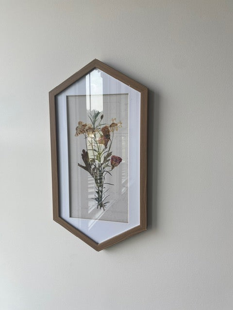 Geometric Framed Wildflower Art