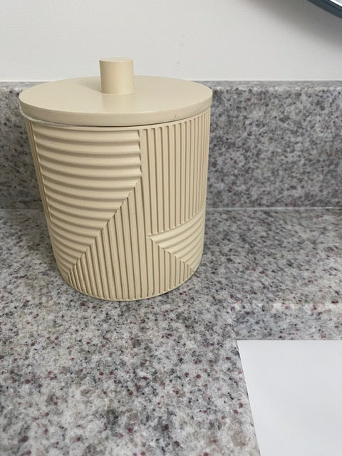 Taupe Modern Lidded Canister